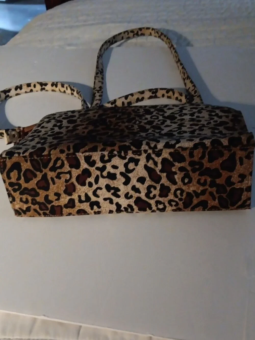Designer Like Leopard Print Satchel - Brown and Black